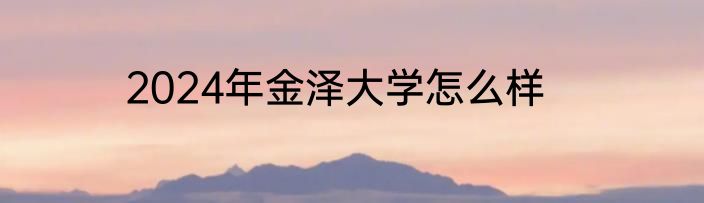 2024年金泽大学怎么样