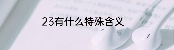 23有什么特殊含义