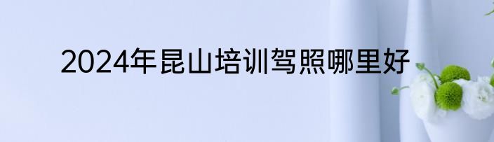 2024年昆山培训驾照哪里好