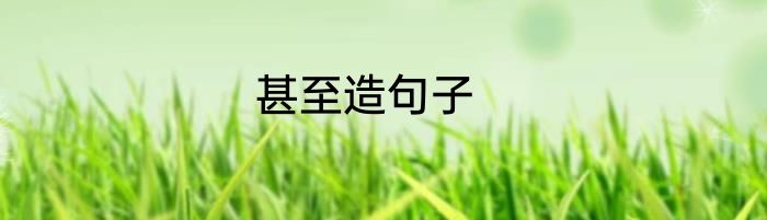 甚至造句子