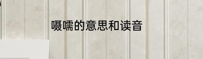 嗫嚅的意思和读音