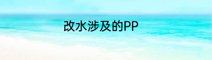 改水涉及的PP