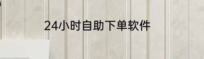 24小时自助下单软件