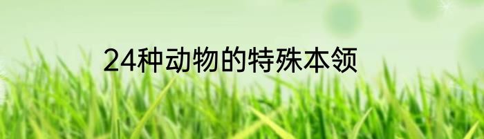 24种动物的特殊本领