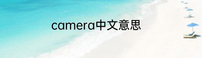 camera中文意思