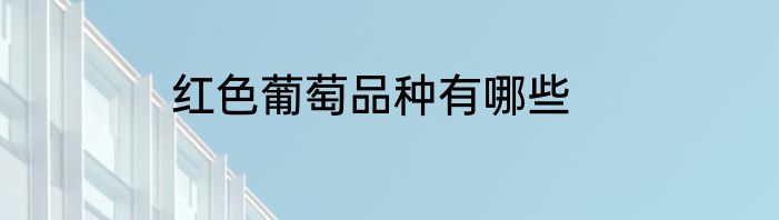 红色葡萄品种有哪些