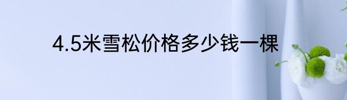 4.5米雪松价格多少钱一棵