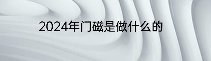 2024年门磁是做什么的