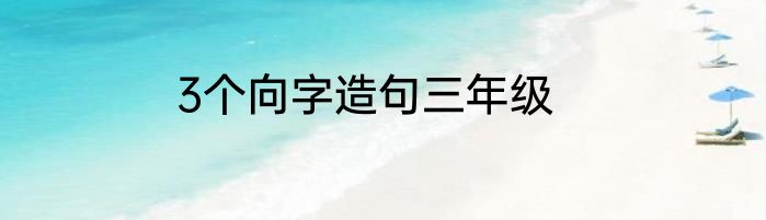 3个向字造句三年级