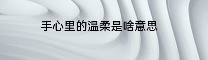 手心里的温柔是啥意思
