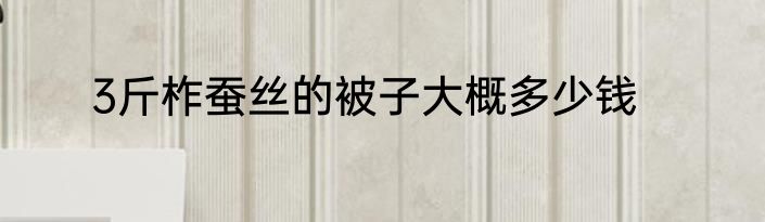 3斤柞蚕丝的被子大概多少钱