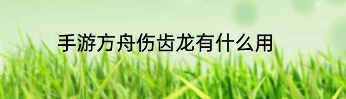 手游方舟伤齿龙有什么用