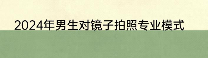 2024年男生对镜子拍照专业模式