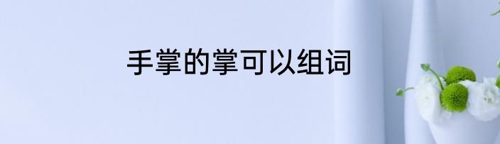 手掌的掌可以组词