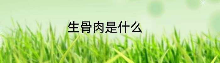 生骨肉是什么