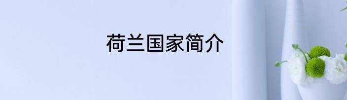 荷兰国家简介