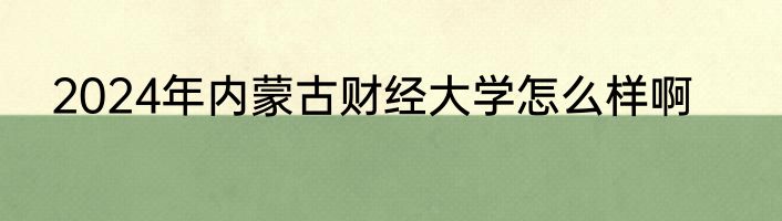 2024年内蒙古财经大学怎么样啊