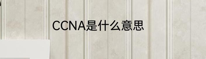CCNA是什么意思