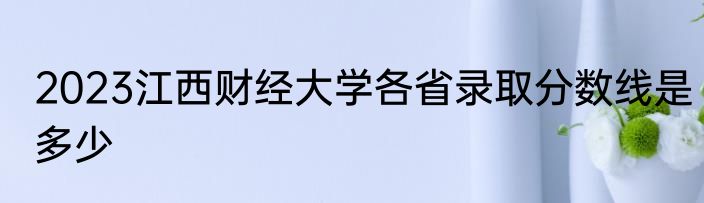 2023江西财经大学各省录取分数线是多少