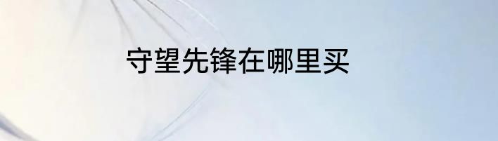 守望先锋在哪里买