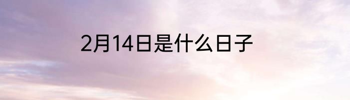 2月14日是什么日子