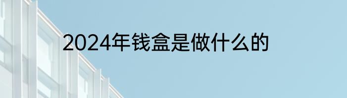 2024年钱盒是做什么的