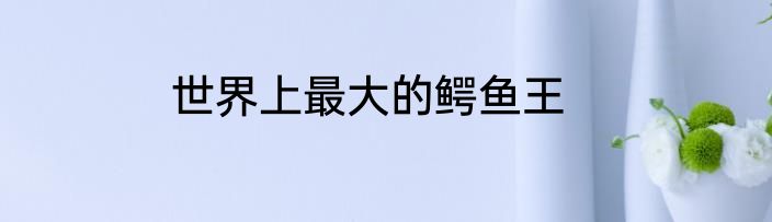 世界上最大的鳄鱼王
