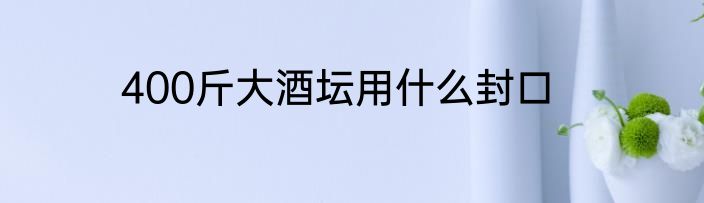 400斤大酒坛用什么封口
