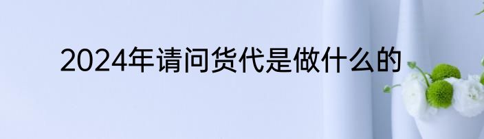 2024年请问货代是做什么的