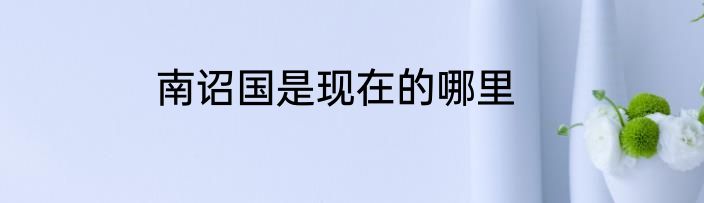 南诏国是现在的哪里