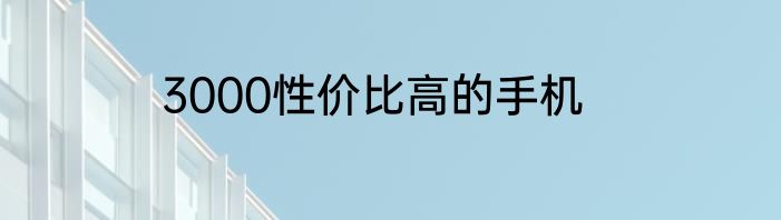 3000性价比高的手机