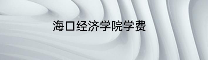 海口经济学院学费