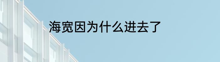 海宽因为什么进去了