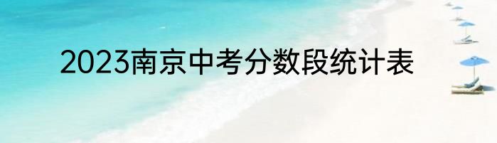 2023南京中考分数段统计表