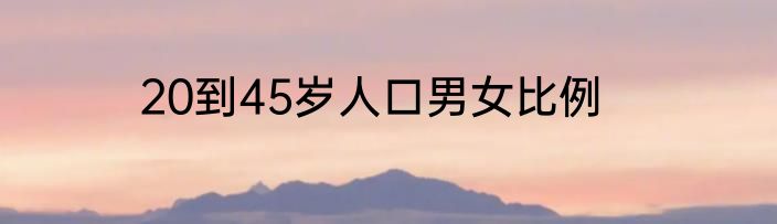 20到45岁人口男女比例