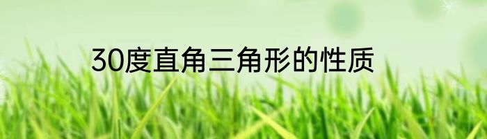 30度直角三角形的性质