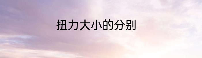 扭力大小的分别
