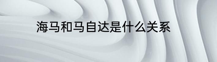 海马和马自达是什么关系