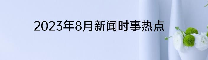2023年8月新闻时事热点