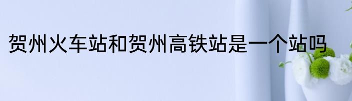 贺州火车站和贺州高铁站是一个站吗