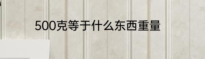 500克等于什么东西重量