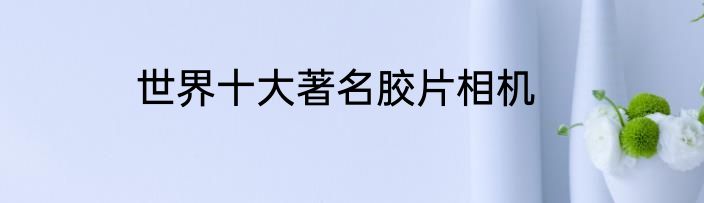 世界十大著名胶片相机
