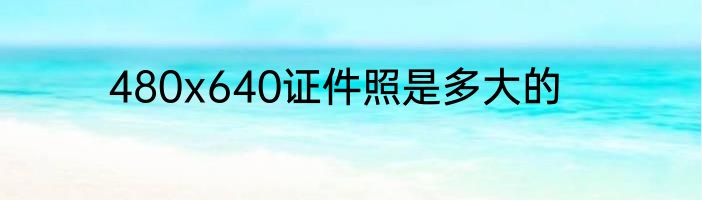 480x640证件照是多大的