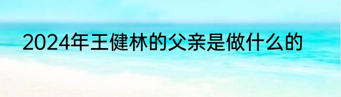 2024年王健林的父亲是做什么的