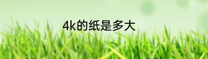 4k的纸是多大