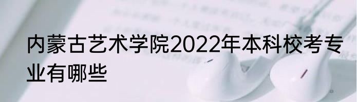 内蒙古艺术学院2022年本科校考专业有哪些