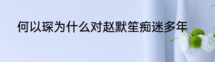 何以琛为什么对赵默笙痴迷多年