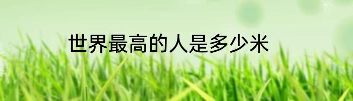 世界最高的人是多少米
