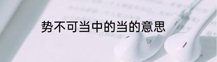 势不可当中的当的意思