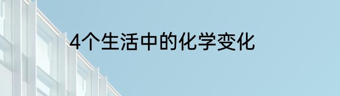 4个生活中的化学变化